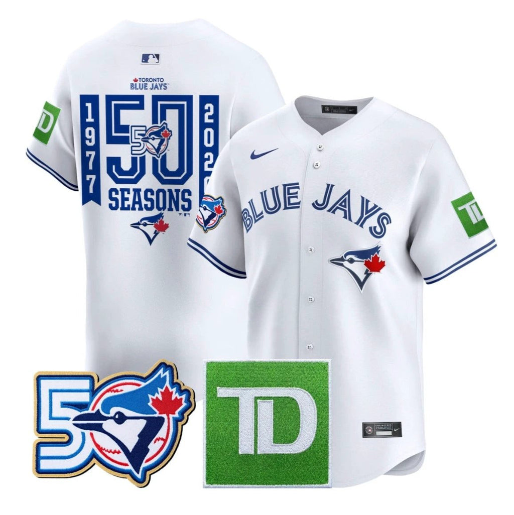 Toronto Blue Jays White Jersey - All Stitched by My Store