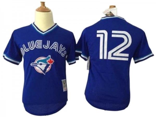 Toronto Blue Jays #12 Roberto Alomar Royal Mesh Batting Practice Throwback Jersey by My Store