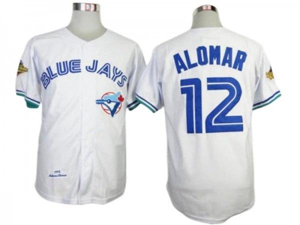 Toronto Blue Jays #12 Roberto Alomar White Throwback Jersey by My Store