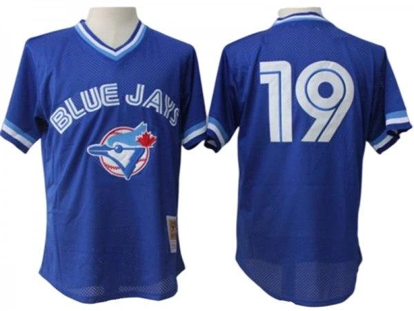 Toronto Blue Jays #19 Jose Bautista Royal Mesh Batting Practice Throwback Jersey by My Store