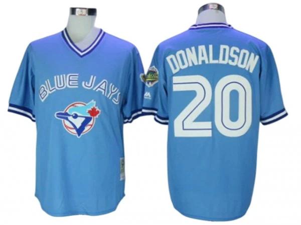Toronto Blue Jays #20 Josh Donaldson Light Blue 1992 Throwback Jersey by My Store