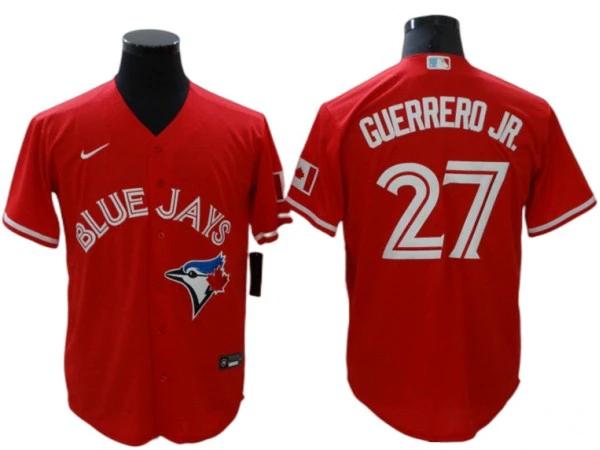 Toronto Blue Jays #27 Vladimir Guerrero Jr. Red Cool Base Jersey by My Store