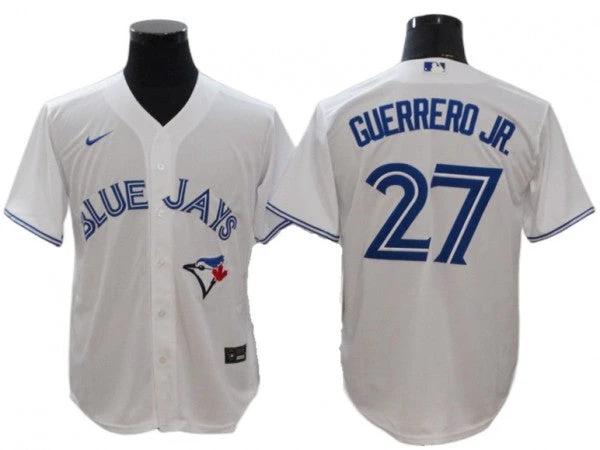 Toronto Blue Jays #27 Vladimir Guerrero Jr. White Home Cool Base Jersey by My Store