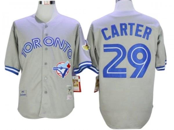 Toronto Blue Jays #29 Joe Carter Gray Throwback Jersey by My Store