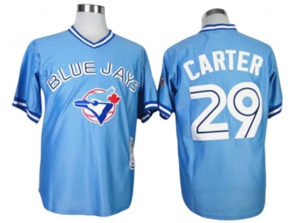 Toronto Blue Jays #29 Joe Carter Light Blue Throwback Jersey by My Store