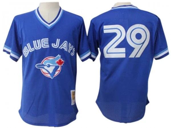 Toronto Blue Jays #29 Joe Carter Royal Mesh Batting Practice Throwback Jersey by My Store