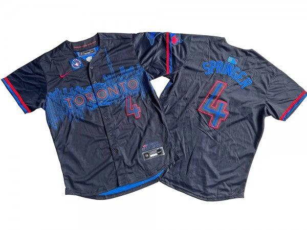 Toronto Blue Jays #4 George Springer Black 2024 City Connect Limited Jersey by My Store