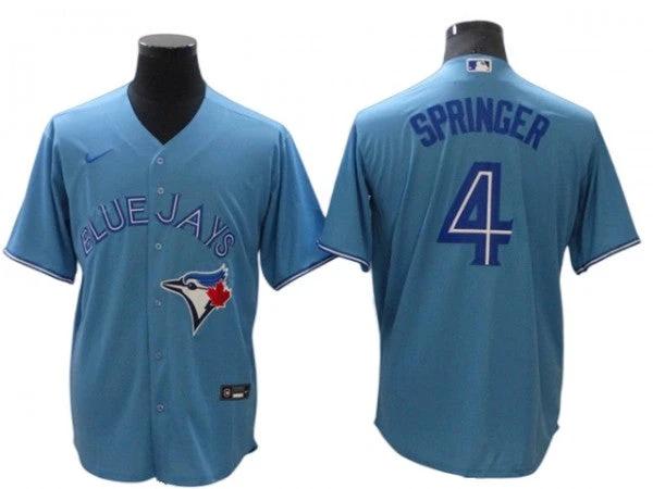 Toronto Blue Jays #4 George Springer Light Blue Cool Base Alternate Jersey by My Store
