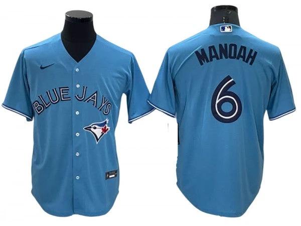 Toronto Blue Jays #6 Alek Manoah Light Blue Alternate Cool Base Jersey by My Store