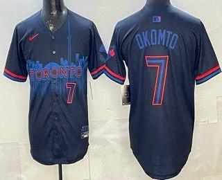 Toronto Blue Jays #7 Kazuma Okamoto Black City Limited Jersey by My Store