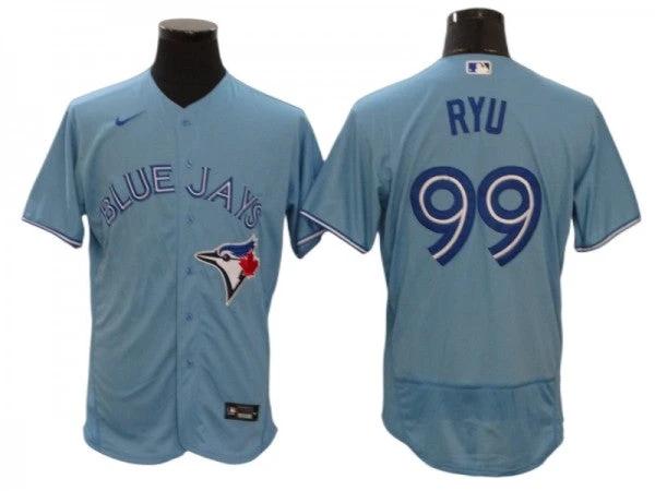 Toronto Blue Jays #99 Hyun-Jin Ryu Light Blue Alternate Flex Base Jersey by My Store