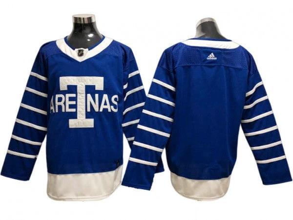 Toronto Maple Leafs Blank Blue 1918 Arenas Jersey by Hockey David