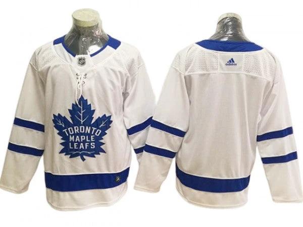 Toronto Maple Leafs Blank White Away Jersey by Hockey David