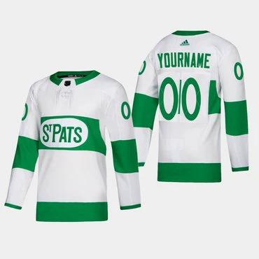 Toronto Maple Leafs Custom Toronto St. Pats Road Player White Jersey by Hockey David