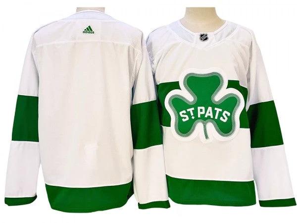 Toronto Maple Leafs St. Patricks Alternate Blank Jersey - White by Hockey David