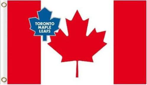 Toronto Maple Leafs Team US Flag 3X5Ft Polyester Digital Print Banner USA by flagsjustdoit