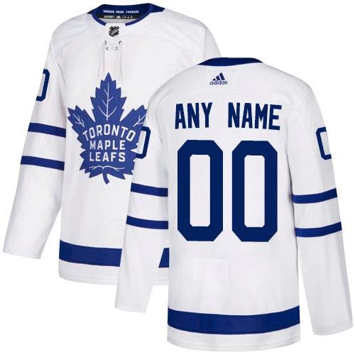 Toronto Maple Leafs White Away Customized Jersey by Hockey David