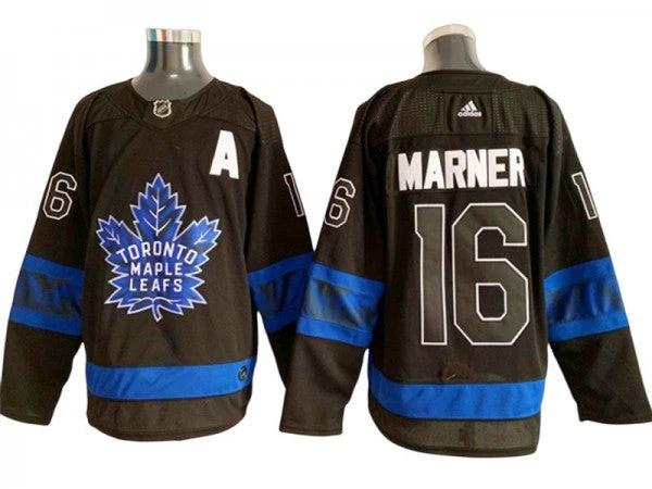Toronto Maple Leafs #16 Mitchell Marner Alternate Reversible Jersey - Black by Hockey David