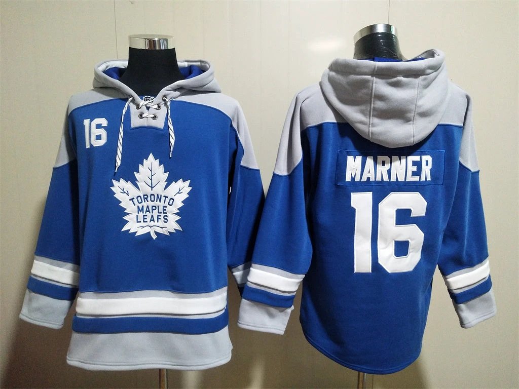 Toronto Maple Leafs #16 Mitchell Marner Pullover Hoodie Blue by Hoodie Pullover