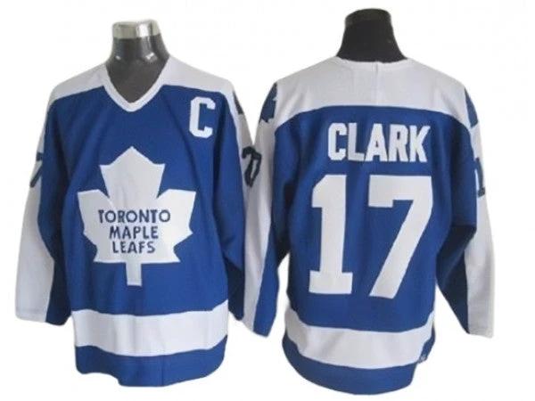 Toronto Maple Leafs #17 Wendel Clark 1978 Vintage CCM Jersey - Blue by Hockey David