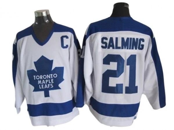 Toronto Maple Leafs #21 Borje Salming 1978 Vintage CCM Jersey -White by Hockey David