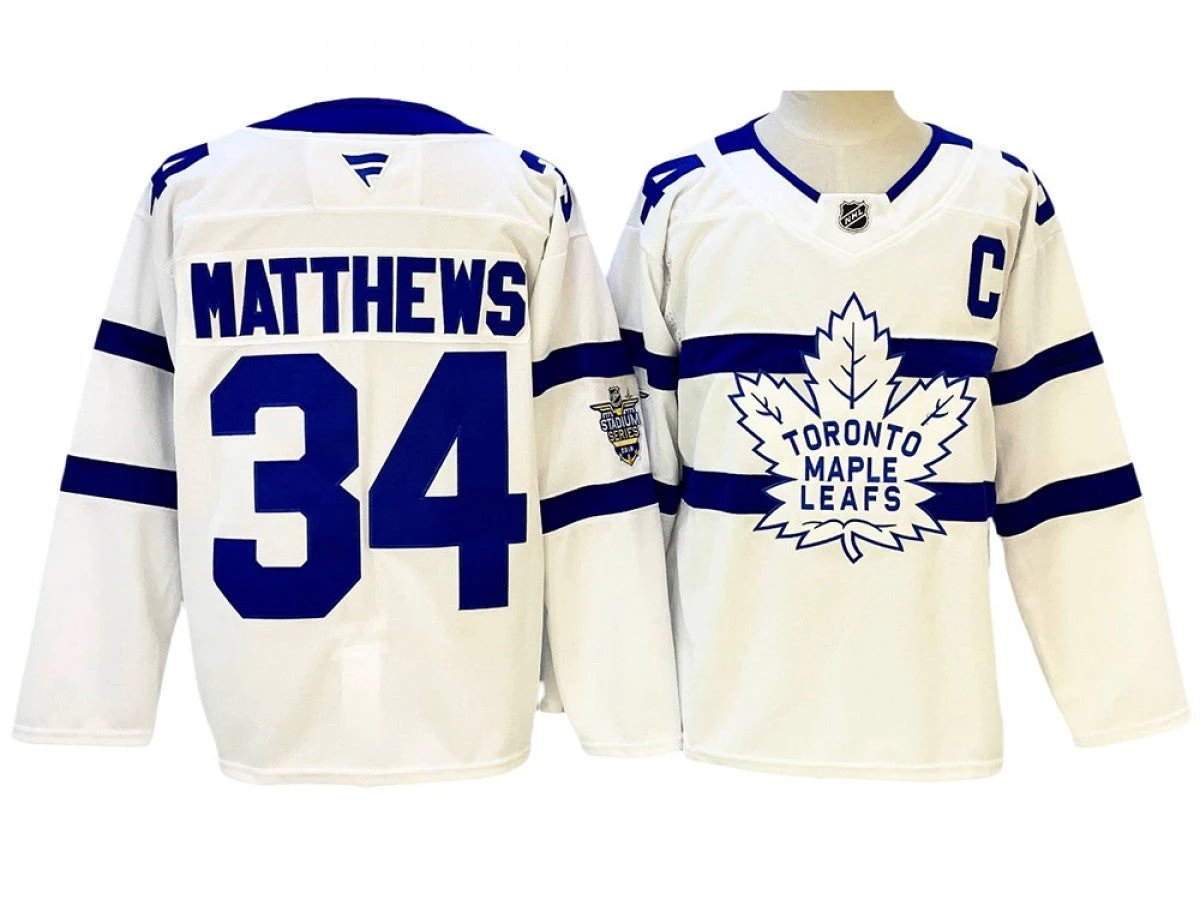 Toronto Maple Leafs #34 Auston Matthews 2018 Stadium Series Jersey - White by Hockey David