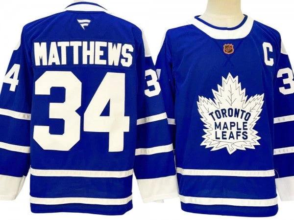 Toronto Maple Leafs #34 Auston Matthews Blue 2024 Special Edition 2.0 Jersey by Hockey David