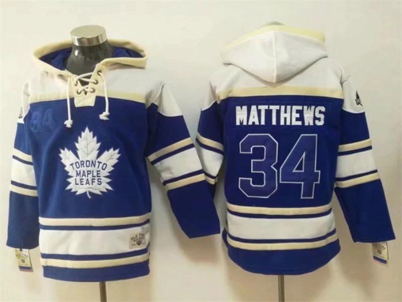 Toronto Maple Leafs #34 Auston Matthews Pullover Hoodie by Hoodie Pullover