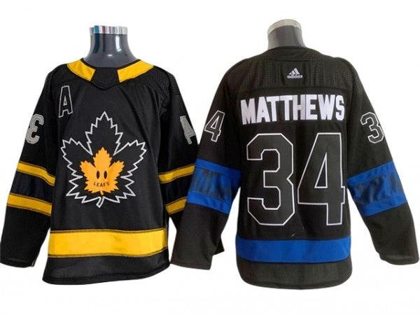 Toronto Maple Leafs #34 Auston Matthews x drew house Alternate Jersey - Black by Hockey David