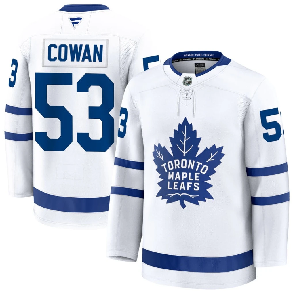 Toronto Maple Leafs #53 Easton Cowan White Authentic Jersey by Hockey David