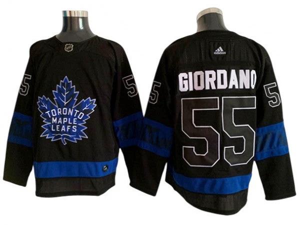 Toronto Maple Leafs #55 Mark Giordano Black Alternate Reversible Jersey by Hockey David