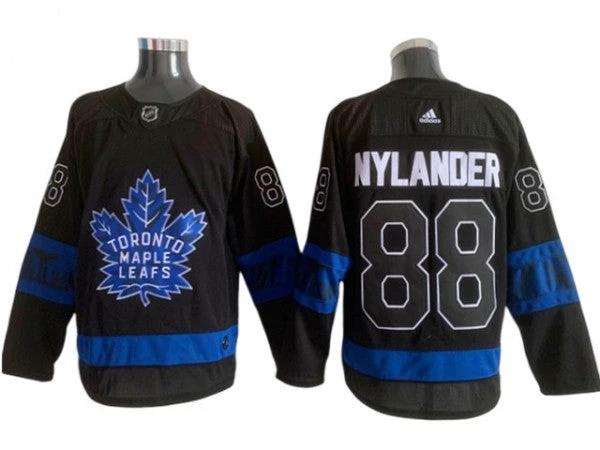Toronto Maple Leafs #88 William Nylander Black Alternate Reversible Jersey by Hockey David