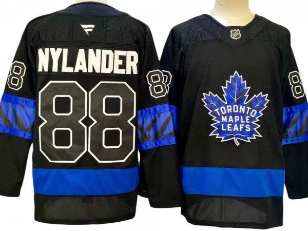 Toronto Maple Leafs #88 William Nylander x drew house Alternate 2024 Jersey - Black by Hockey David