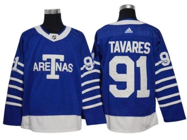 Toronto Maple Leafs #91 John Tavares Blue 1918 Arenas Jersey by Hockey David