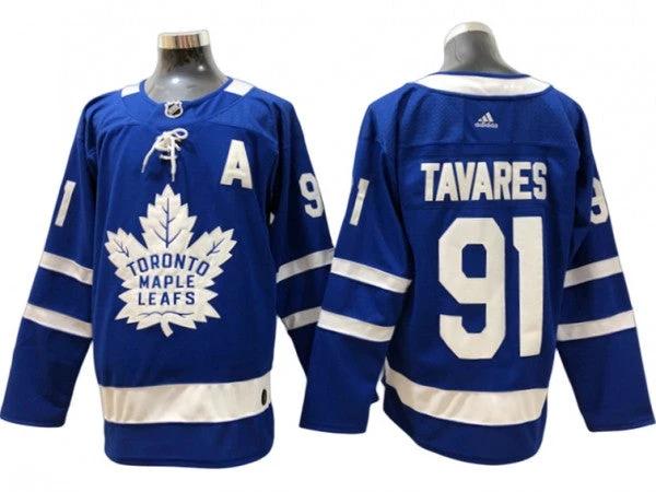 Toronto Maple Leafs #91 John Tavares Blue Home Jersey by Hockey David