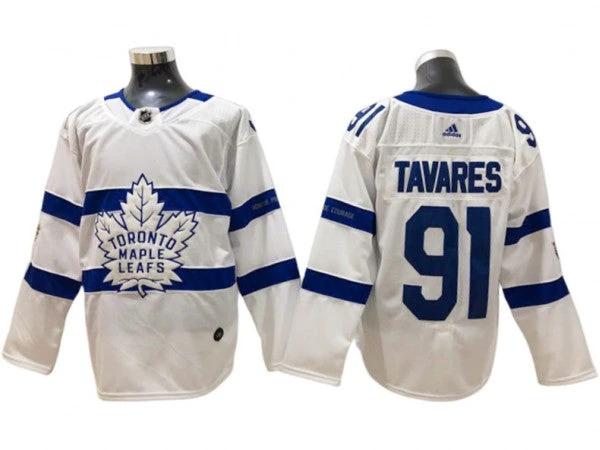 Toronto Maple Leafs #91 John Tavares White Stadium Series Jersey by Hockey David