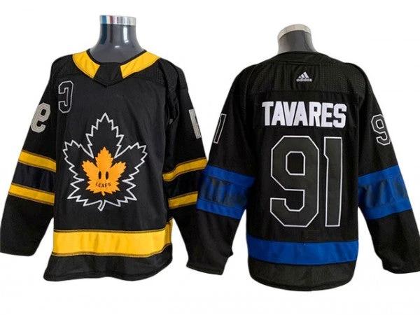 Toronto Maple Leafs #91 John Tavares x drew house Alternate Jersey - Black by Hockey David