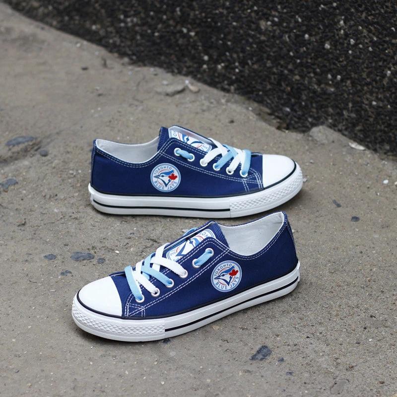 Toronto Blue Jays Limited Print Low Top Canvas Shoes Sport Sneakers For Men Women Fans by Crocs