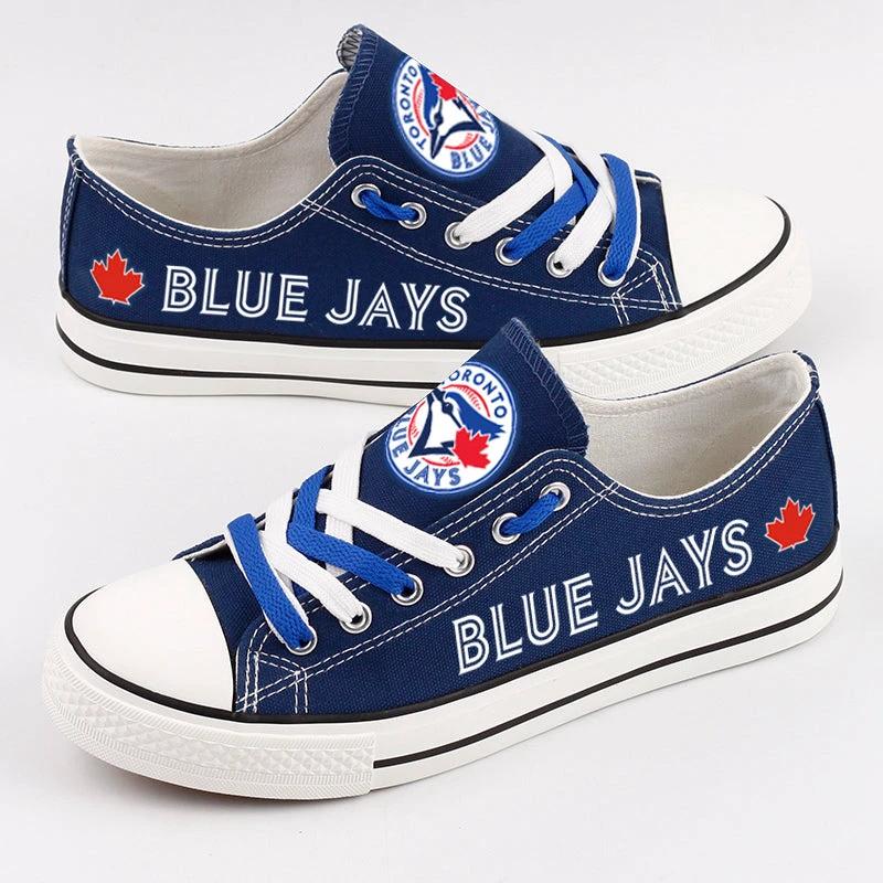Toronto Blue Jays Limited Print Low Top Canvas Shoes Sport Sneakers For Men Women Fans by Crocs