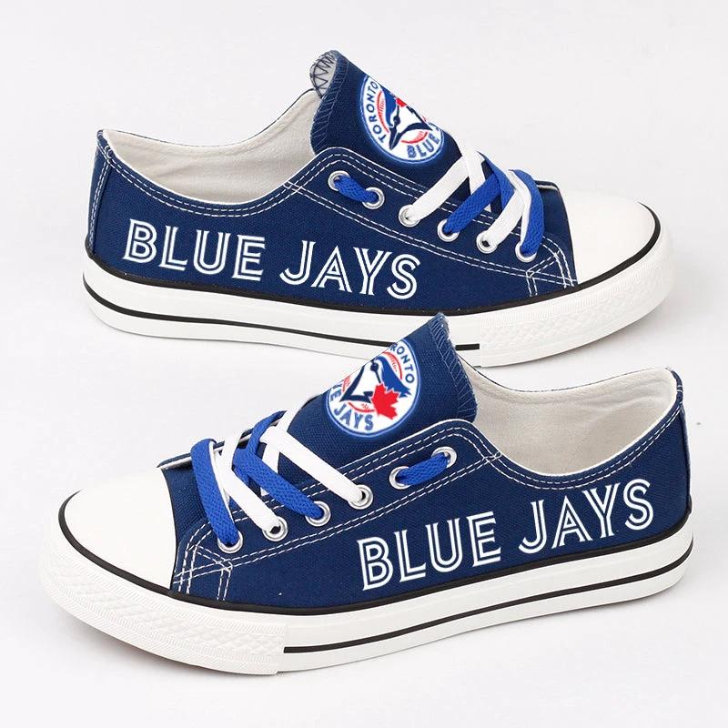 Toronto Blue Jays Limited Print Low Top Canvas Shoes Sport Sneakers For Men Women Fans by Crocs