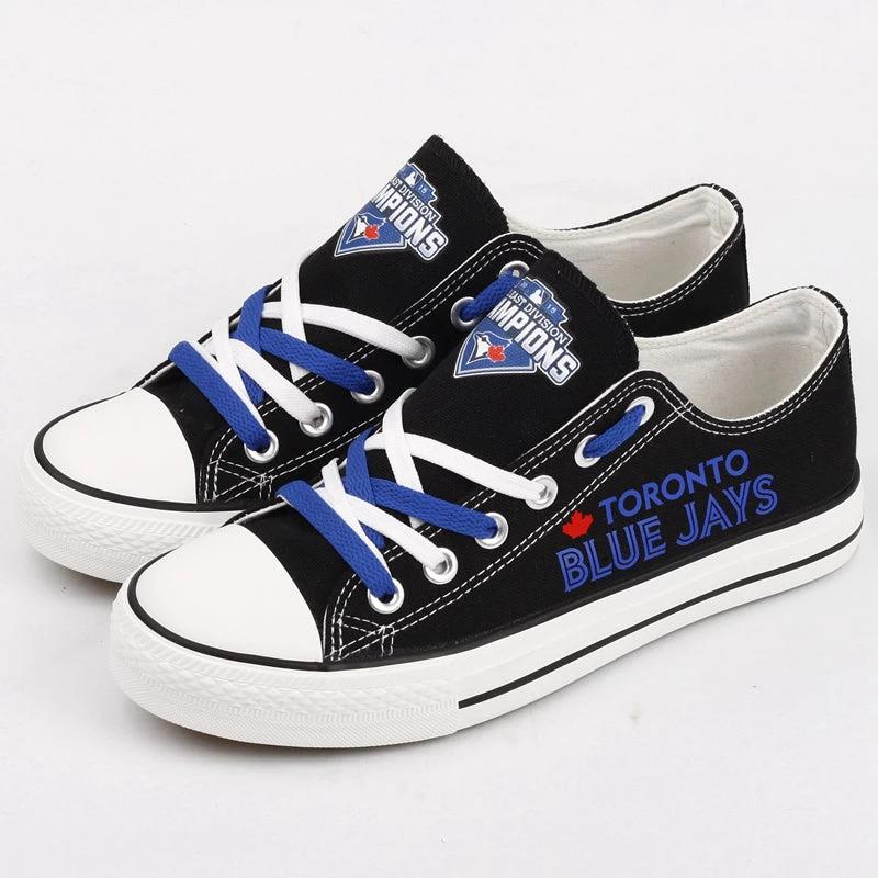 Toronto Blue Jays Limited Print Low Top Canvas Shoes Sport Sneakers For Men Women Fans by Crocs