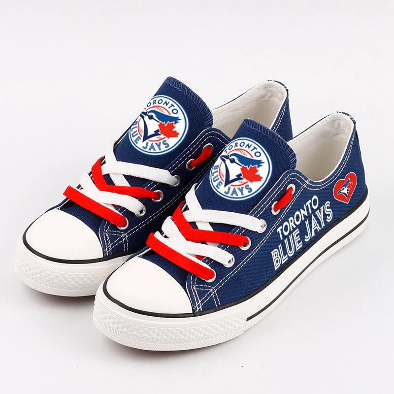 Toronto Blue Jays Limited Print Low Top Canvas Shoes Sport Sneakers For Men Women Fans by Crocs