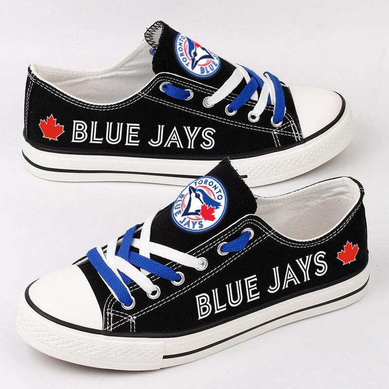 Toronto Blue Jays Limited Print Low Top Canvas Shoes Sport Sneakers For Men Women Fans by Crocs
