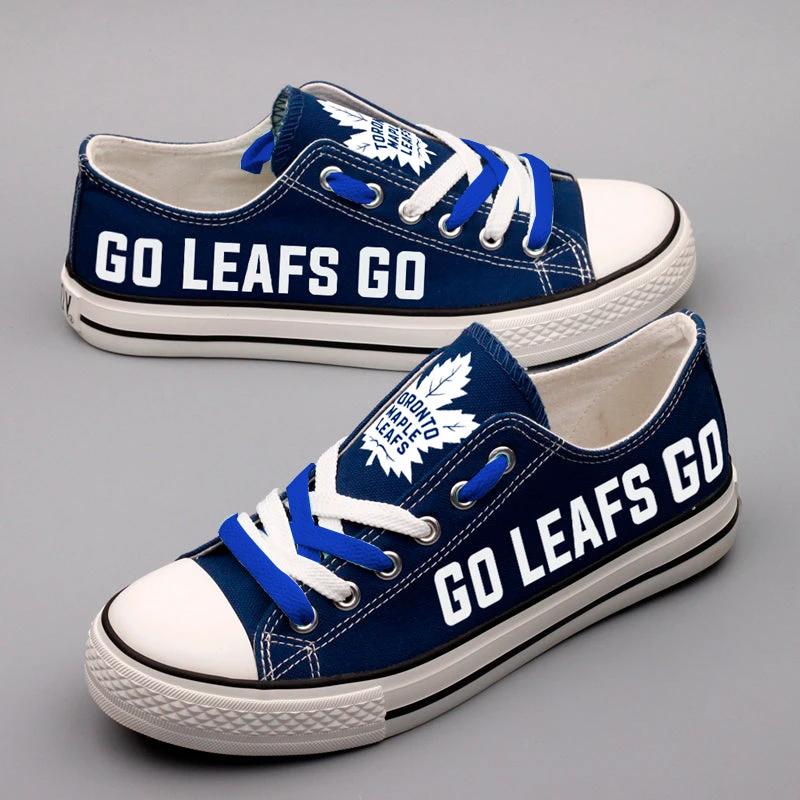 Toronto Maple Leafs Low Top Canvas Sport Sneakers Shoes For Men Women Fans by Crocs