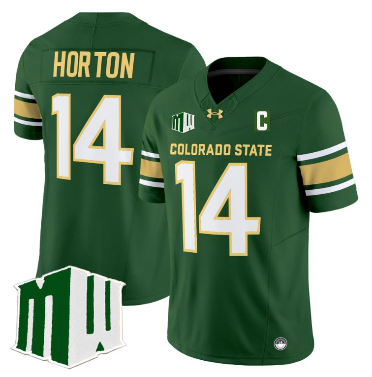 Tory Horton Jersey #14 Colorado State Rams 2024 Stitched Green by NCAA Football Jersey