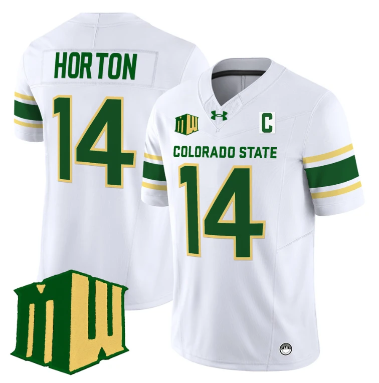Tory Horton Jersey #14 Colorado State Rams 2024 Stitched White by NCAA Football Jersey