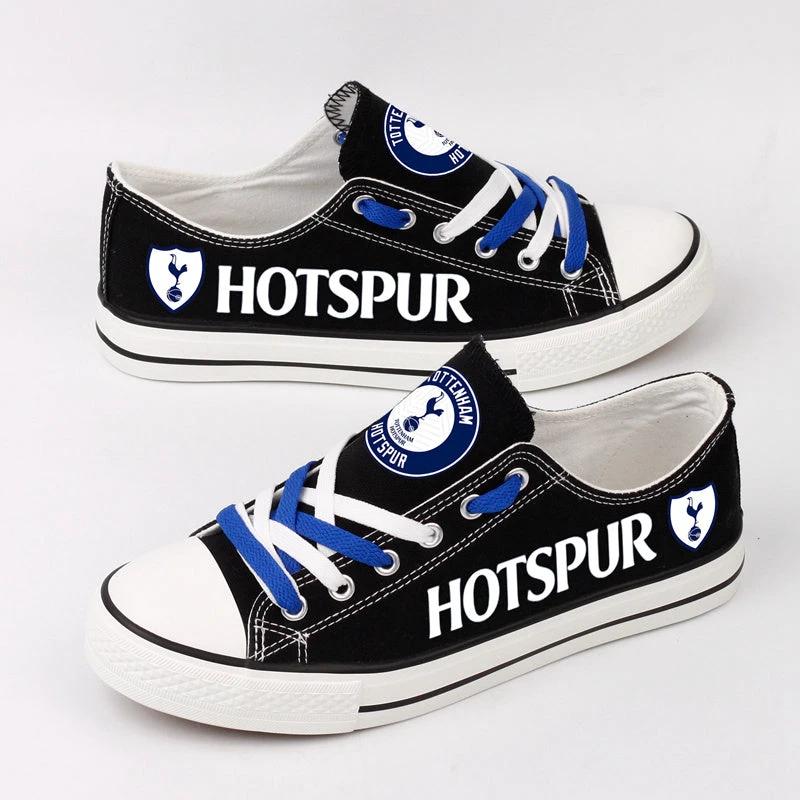 Tottenham Hotspur Low Top Canvas Sport Sneakers Shoes For Men Women Fans by Crocs