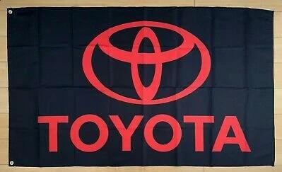 Toyota Car Racing Flag Black 3X5 Ft Polyester Banner USA 90x150cm by flagsjustdoit