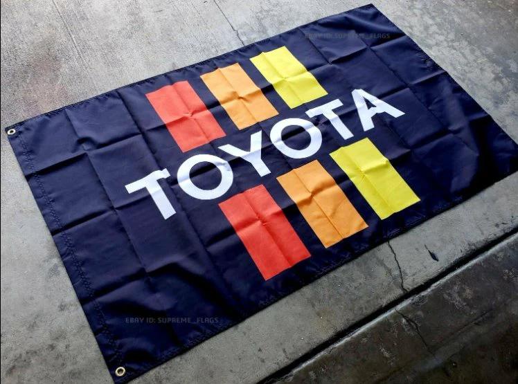 Toyota Flag 3X5 Ft Polyester Banner USA 90x150cm by flagsjustdoit