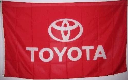 Toyota Red Flag 3X5 Ft Polyester Banner USA 90x150cm by flagsjustdoit